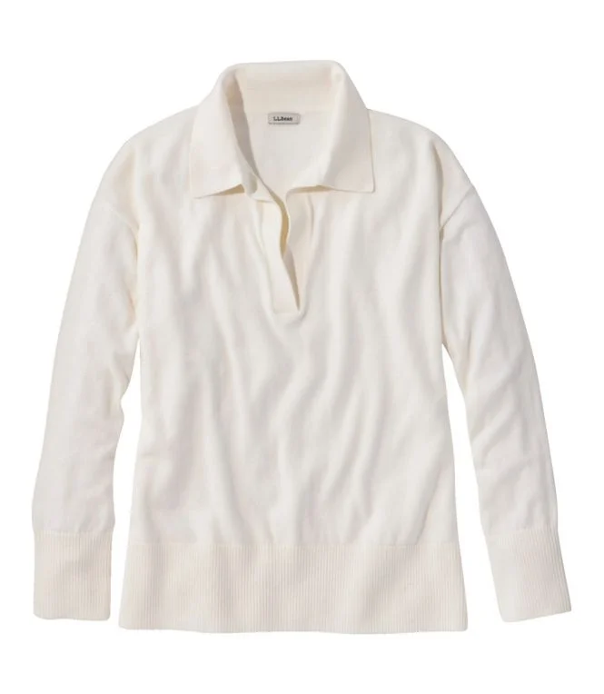 Women''s Cotton/Cashmere Sweater, Polo - Image 10