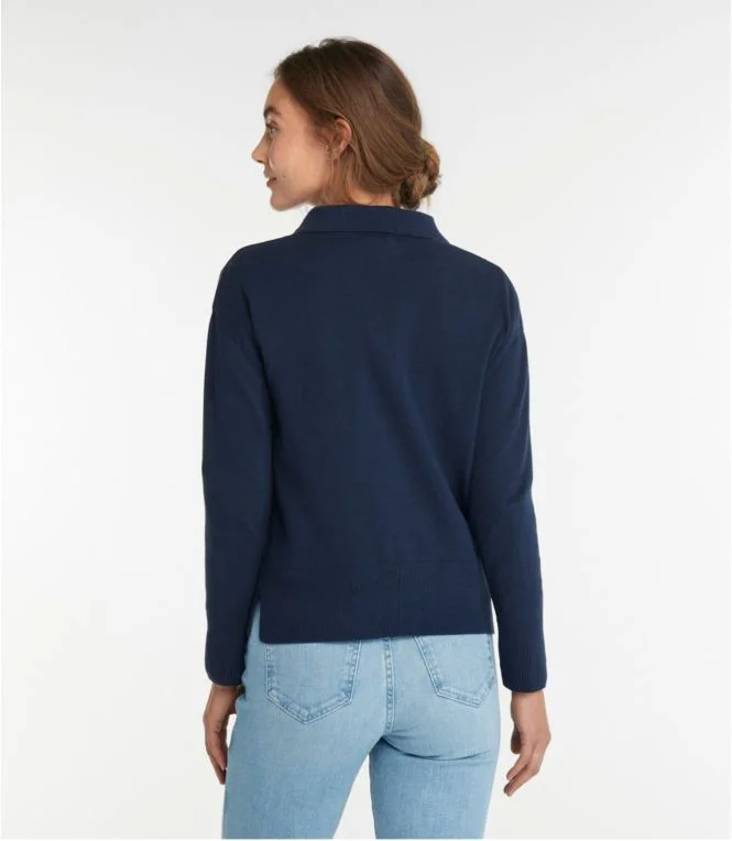 Women''s Cotton/Cashmere Sweater, Polo - Image 4