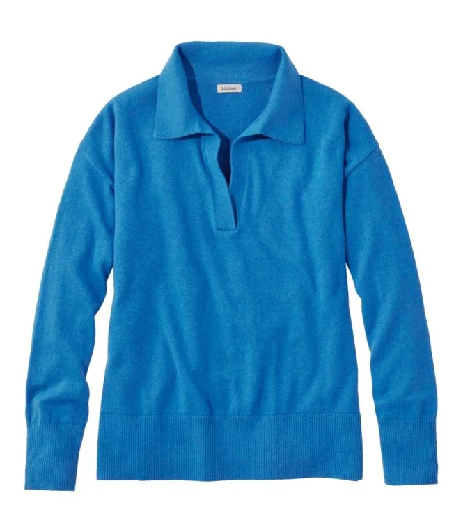 Women''s Cotton/Cashmere Sweater, Polo - Image 9
