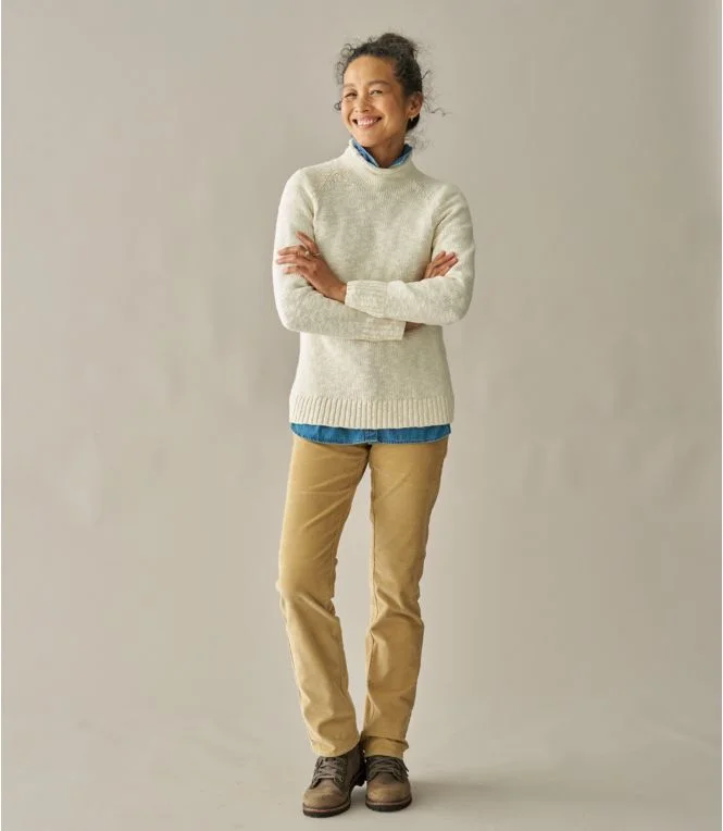 Women''s Cotton Ragg Sweater, Funnelneck Pullover - Image 6