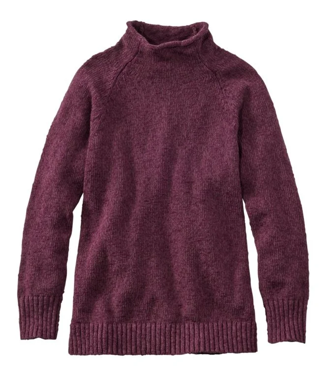 Women''s Cotton Ragg Sweater, Funnelneck Pullover - Image 8