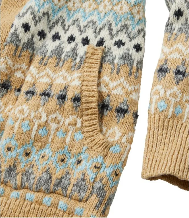 Women''s Cotton Ragg Sweater, Open Cardigan Fair Isle - Image 5