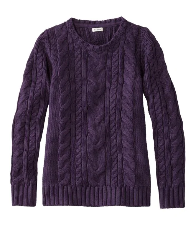 Women''s Double L® Cable Sweater, Crewneck - Image 14