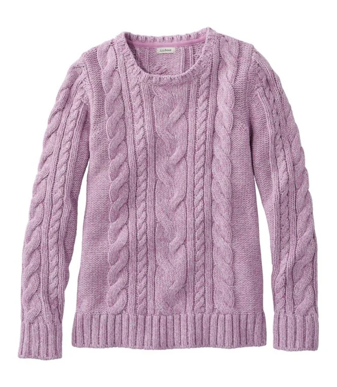 Women''s Double L® Cable Sweater, Crewneck - Image 15