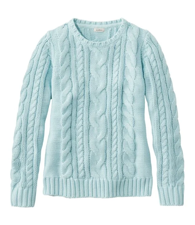 Women''s Double L® Cable Sweater, Crewneck - Image 16