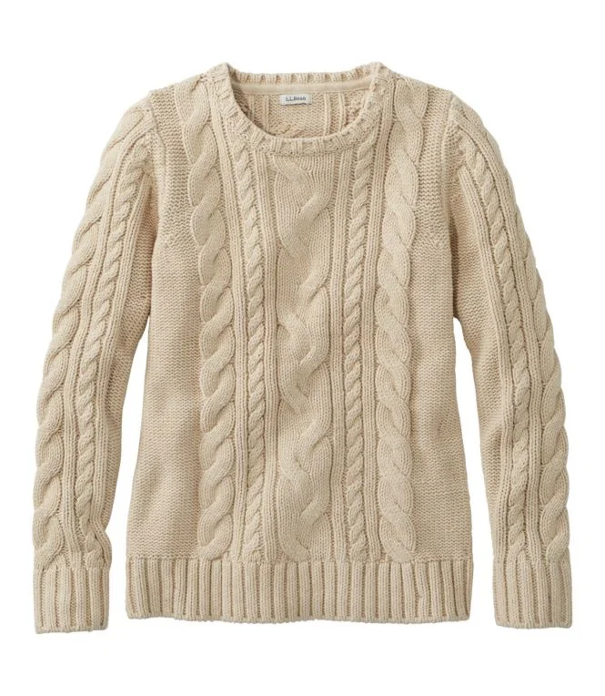 Women''s Double L® Cable Sweater, Crewneck - Image 17