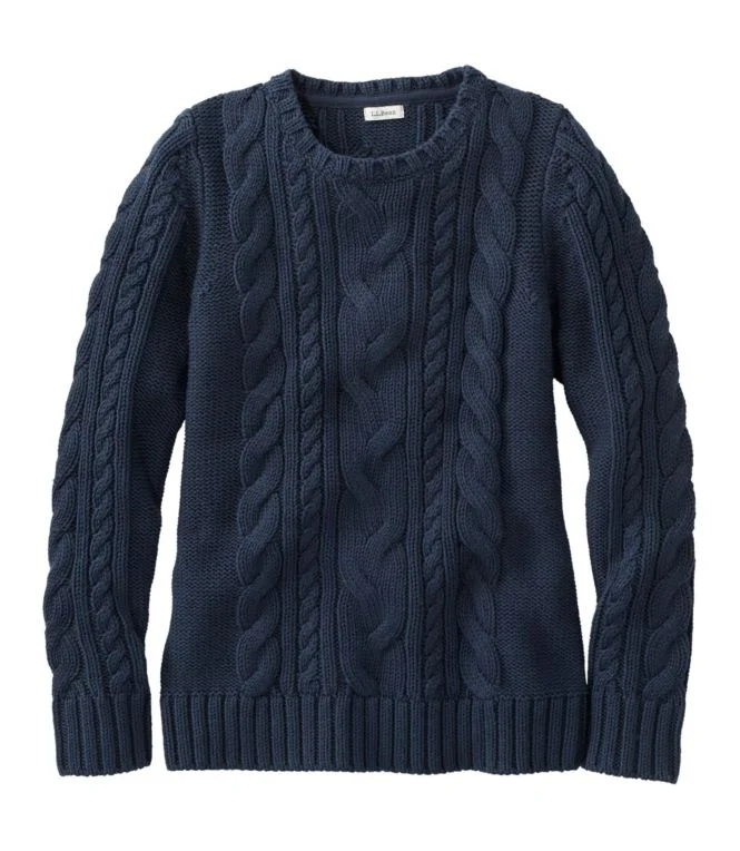 Women''s Double L® Cable Sweater, Crewneck - Image 9