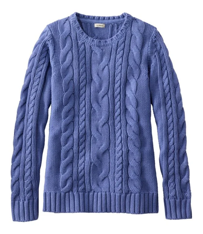 Women''s Double L® Cable Sweater, Crewneck - Image 10