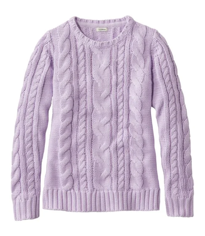 Women''s Double L® Cable Sweater, Crewneck - Image 18