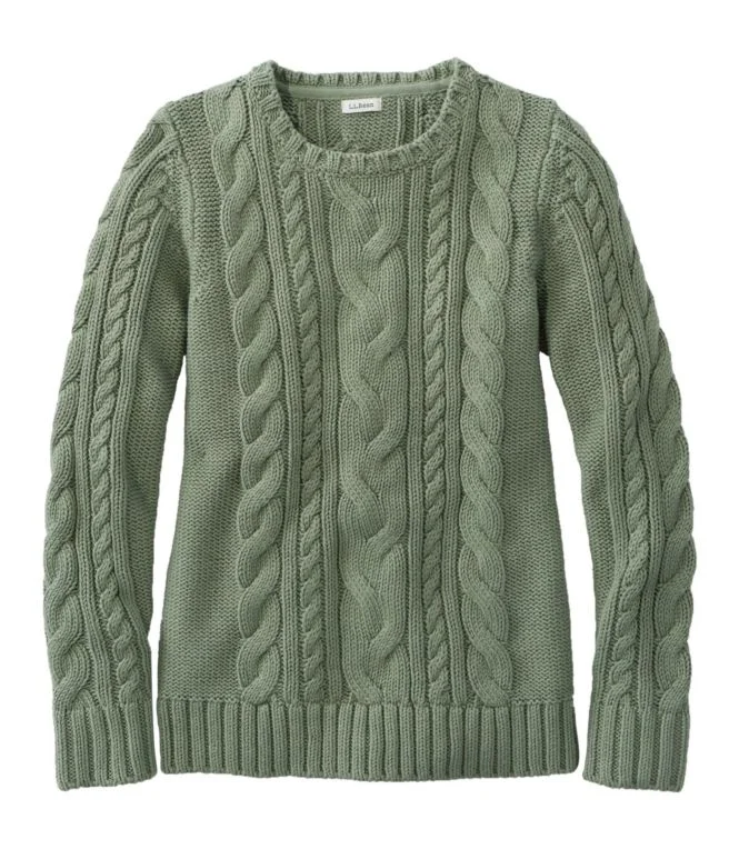 Alternative view of Women''s Double L® Cable Sweater, Crewneck