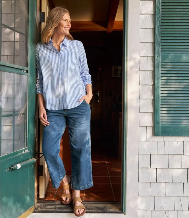 Women''s Essential Cotton Poplin Shirt, Long-Sleeve