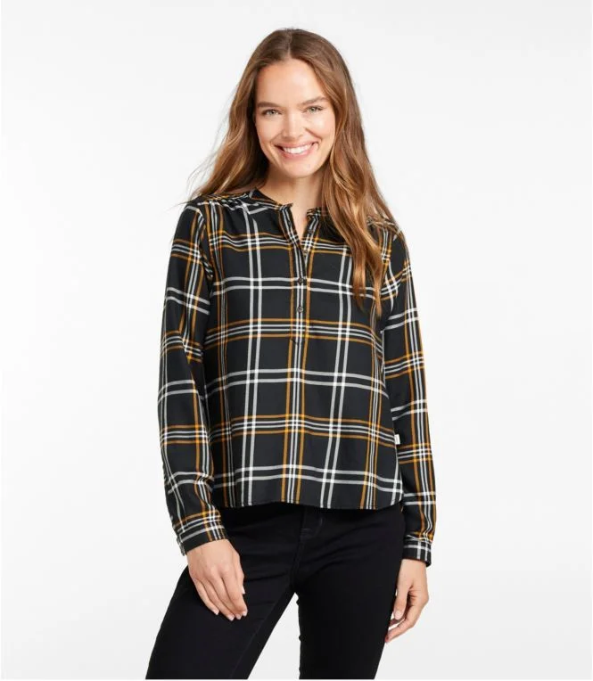 Women''s Feather-Soft Twill Shirt, Long-Sleeve Popover - Image 3