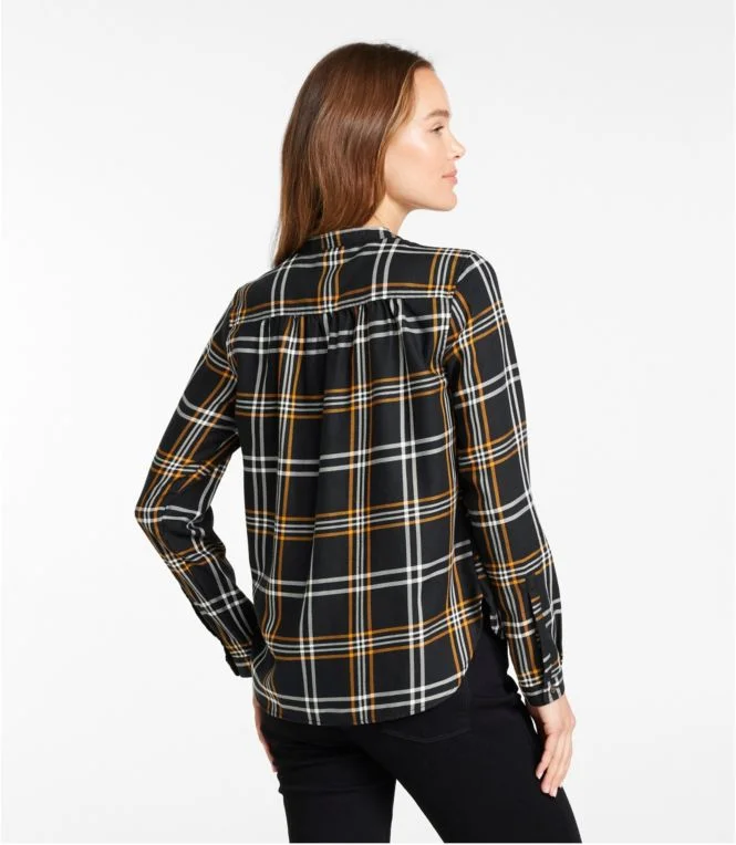 Women''s Feather-Soft Twill Shirt, Long-Sleeve Popover - Image 4