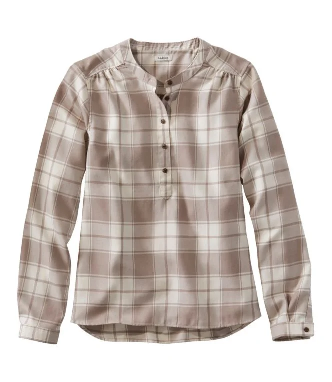 Women''s Feather-Soft Twill Shirt, Long-Sleeve Popover - Image 7