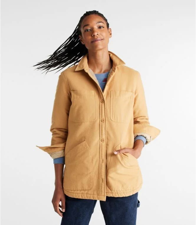 Women''s Heritage Chamois Shirt, Sherpa-Lined Shacket - Image 3