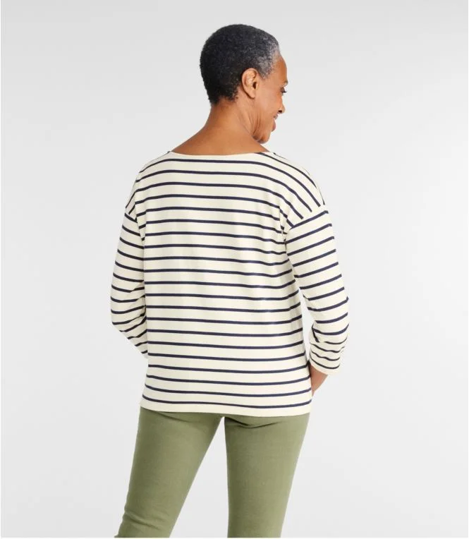 Women''s Heritage Mariner Top, Boatneck Three-Quarter-Sleeve Stripe - Image 5