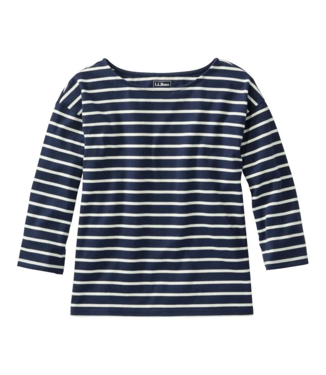 Women''s Heritage Mariner Top, Boatneck Three-Quarter-Sleeve Stripe - Image 7