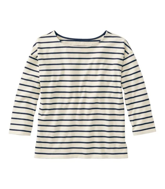 Women''s Heritage Mariner Top, Boatneck Three-Quarter-Sleeve Stripe - Image 8