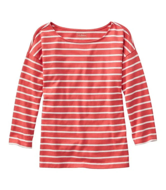Women''s Heritage Mariner Top, Boatneck Three-Quarter-Sleeve Stripe - Image 9
