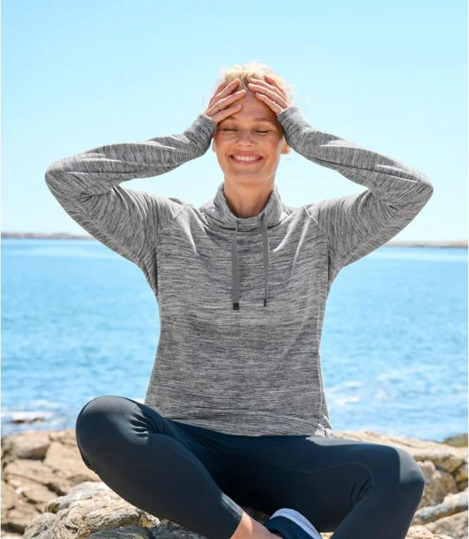 Women''s L.L.Bean Cozy Mixed-Knit Pullover, Marled - Image 6