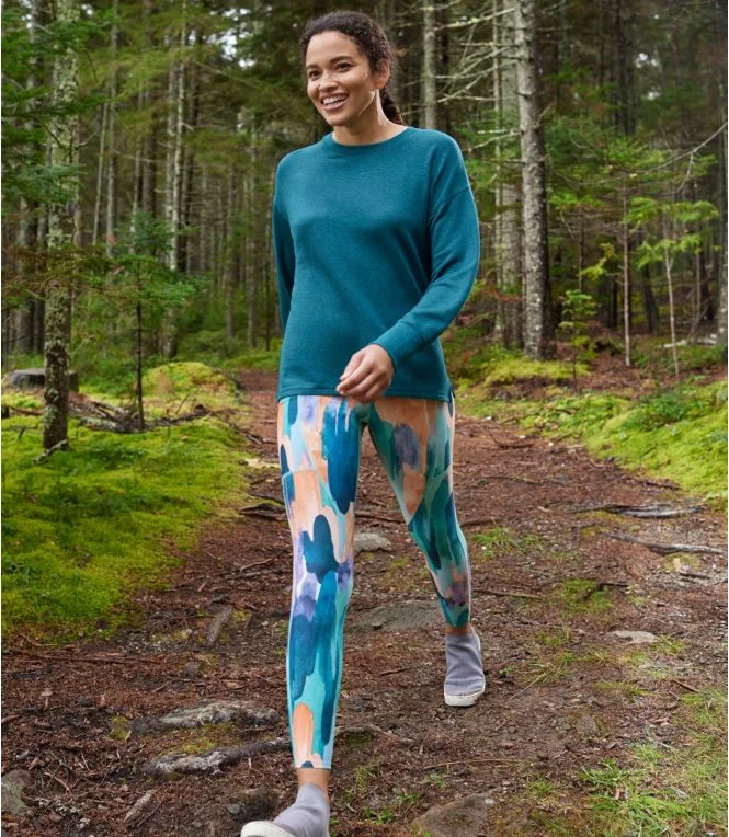 Women''s L.L.Bean Everyday Performance 7/8 Pocket Tights, High-Rise Print - Image 7