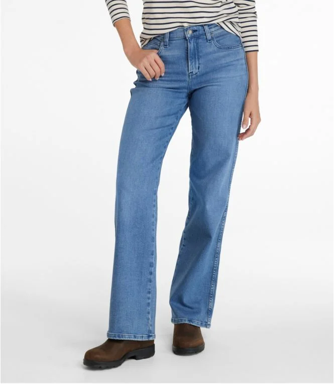 Alternative view of Women''s L.L.Bean Everyday Stretch Jeans, High-Rise Relaxed Wide-Leg