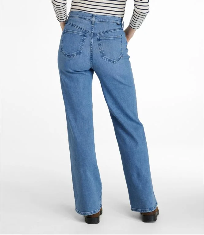 Women''s L.L.Bean Everyday Stretch Jeans, High-Rise Relaxed Wide-Leg - Image 3