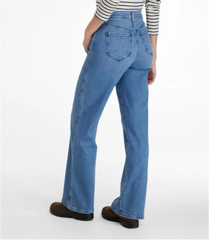 Women''s L.L.Bean Everyday Stretch Jeans, High-Rise Relaxed Wide-Leg - Image 4