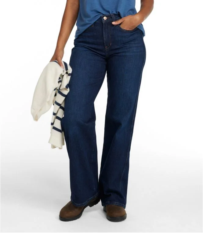 Women''s L.L.Bean Everyday Stretch Jeans, High-Rise Relaxed Wide-Leg - Image 6