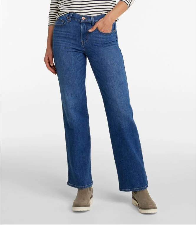 Women''s L.L.Bean Everyday Stretch Jeans, High-Rise Relaxed Wide-Leg - Image 7