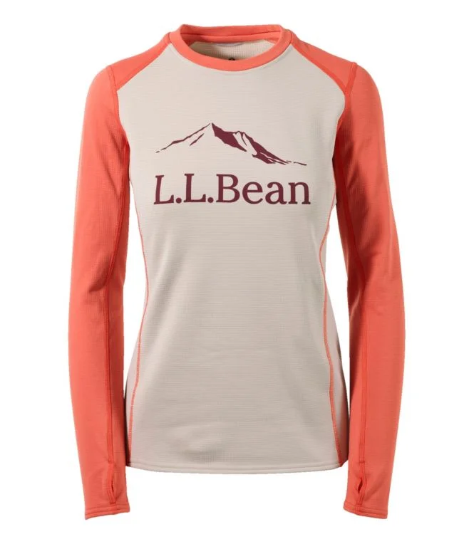 Alternative view of Women''s L.L.Bean Heavyweight Base Layer Crew, Long Sleeve Graphic