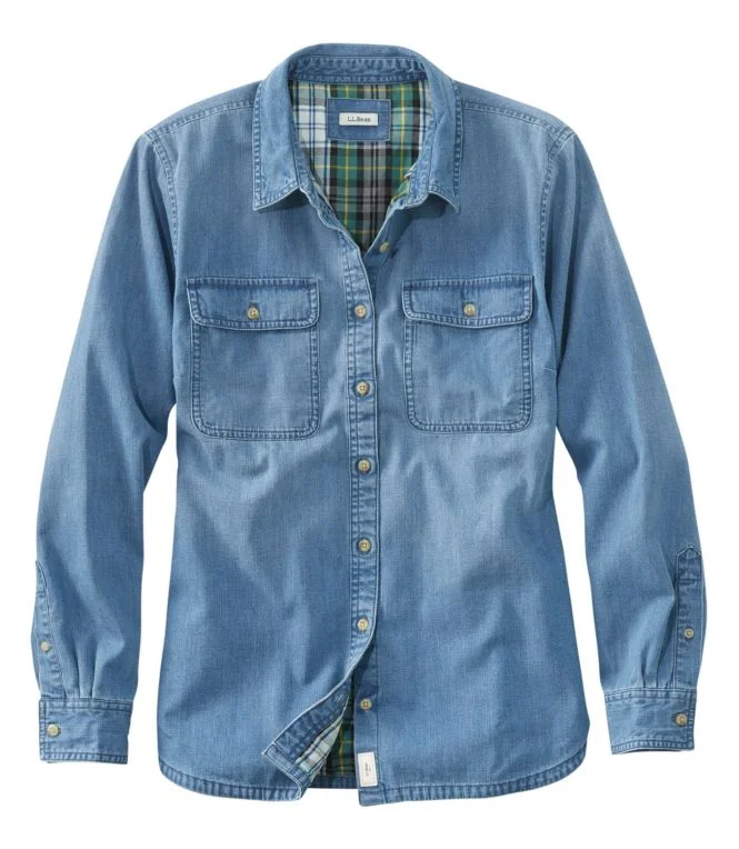 Alternative view of Women''s L.L. Bean Heritage Washed Denim Shirt, Lined