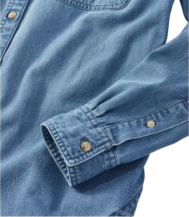 Women''s L.L. Bean Heritage Washed Denim Shirt, Lined - Image 7