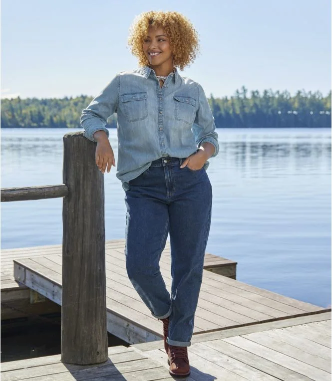 Women''s L.L. Bean Heritage Washed Denim Shirt, Long-Sleeve - Image 6