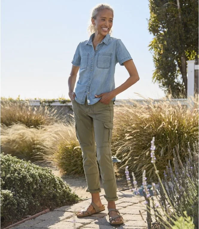 Alternative view of Women''s L.L. Bean Heritage Washed Lightweight Denim Shirt, Short-Sleeve