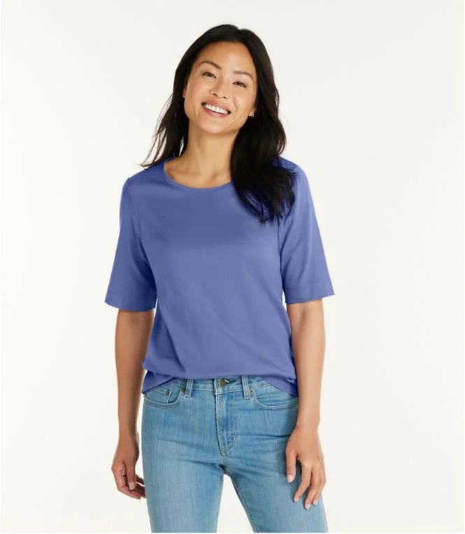 Women''s L.L.Bean Jewelneck Tee, Elbow-Sleeve