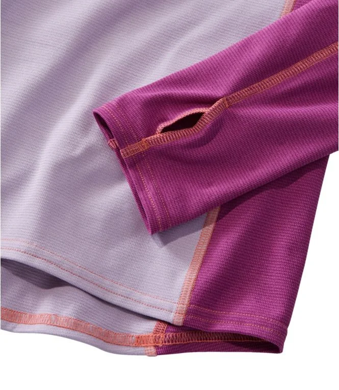 Women''s L.L.Bean Midweight Baselayer, 1/4 Zip Color Block - Image 6