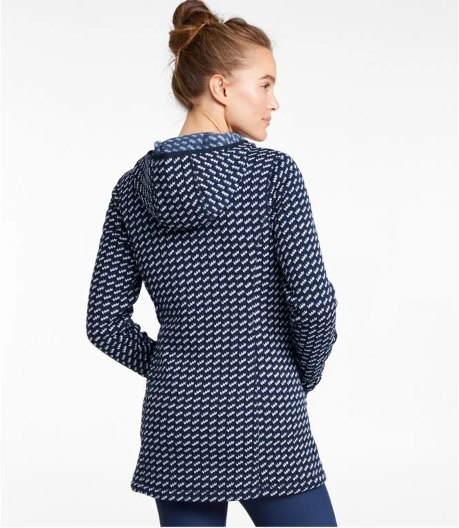 Women''s L.L.Bean Sweater Fleece Coat, Print - Image 4