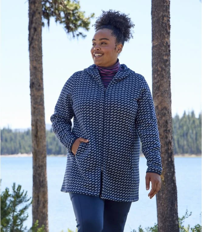 Women''s L.L.Bean Sweater Fleece Coat, Print - Image 7