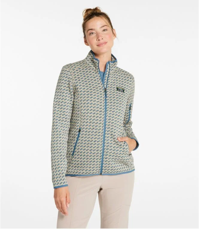 Women''s L.L.Bean Sweater Fleece Full-Zip Jacket, Print - Image 3