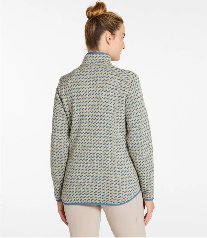 Women''s L.L.Bean Sweater Fleece Full-Zip Jacket, Print - Image 4