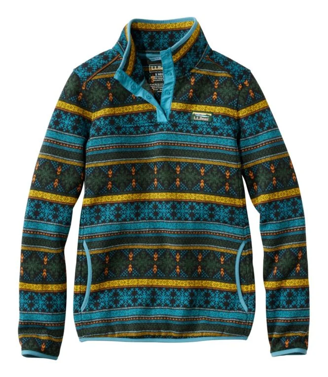Women''s L.L.Bean Sweater Fleece Pullover, Print