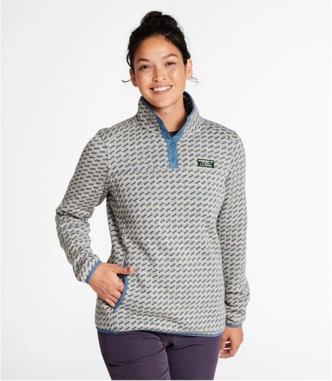 Women''s L.L.Bean Sweater Fleece Pullover, Print - Image 3