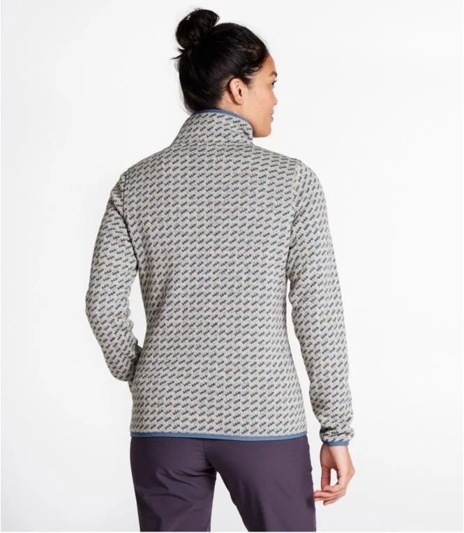 Women''s L.L.Bean Sweater Fleece Pullover, Print - Image 4