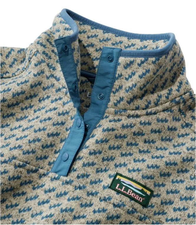 Women''s L.L.Bean Sweater Fleece Pullover, Print - Image 5