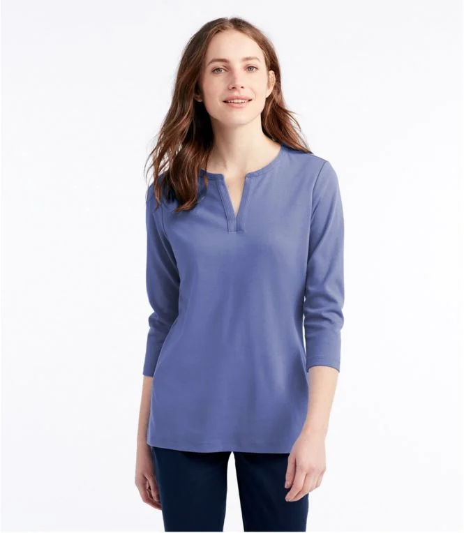 Women''s L.L.Bean Tee, Three-Quarter-Sleeve Splitneck Tunic