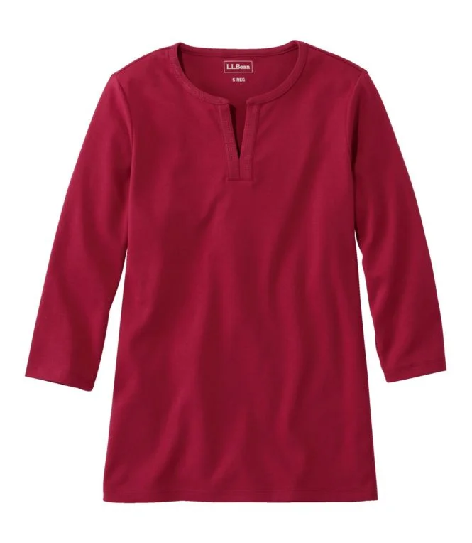 Women''s L.L.Bean Tee, Three-Quarter-Sleeve Splitneck Tunic - Image 9