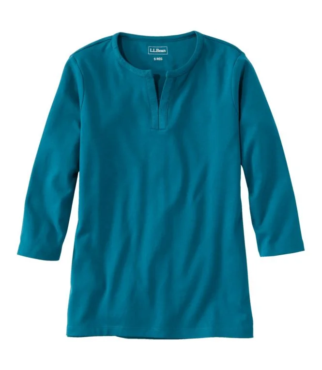 Women''s L.L.Bean Tee, Three-Quarter-Sleeve Splitneck Tunic - Image 11