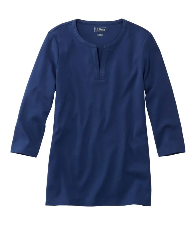 Women''s L.L.Bean Tee, Three-Quarter-Sleeve Splitneck Tunic - Image 3