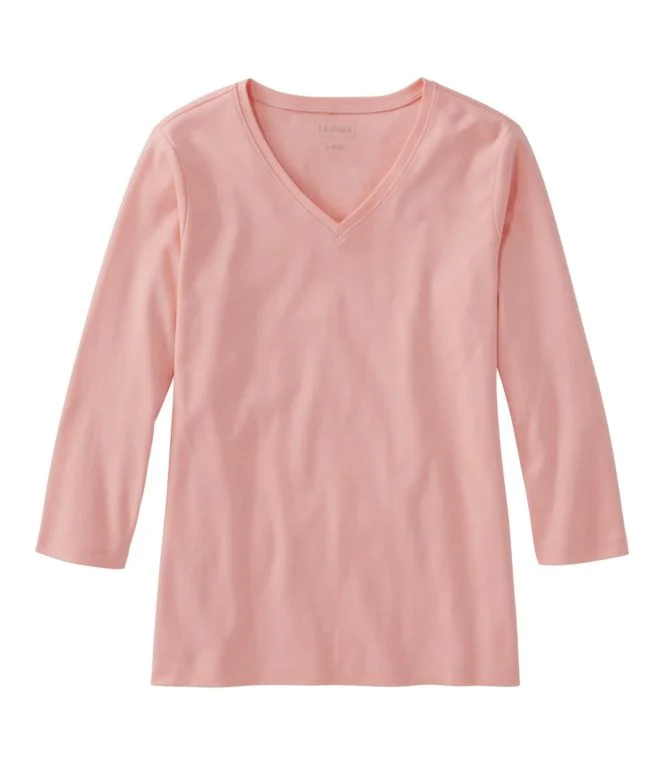 Alternative view of Women''s L.L.Bean V-Neck, Three-Quarter-Sleeve